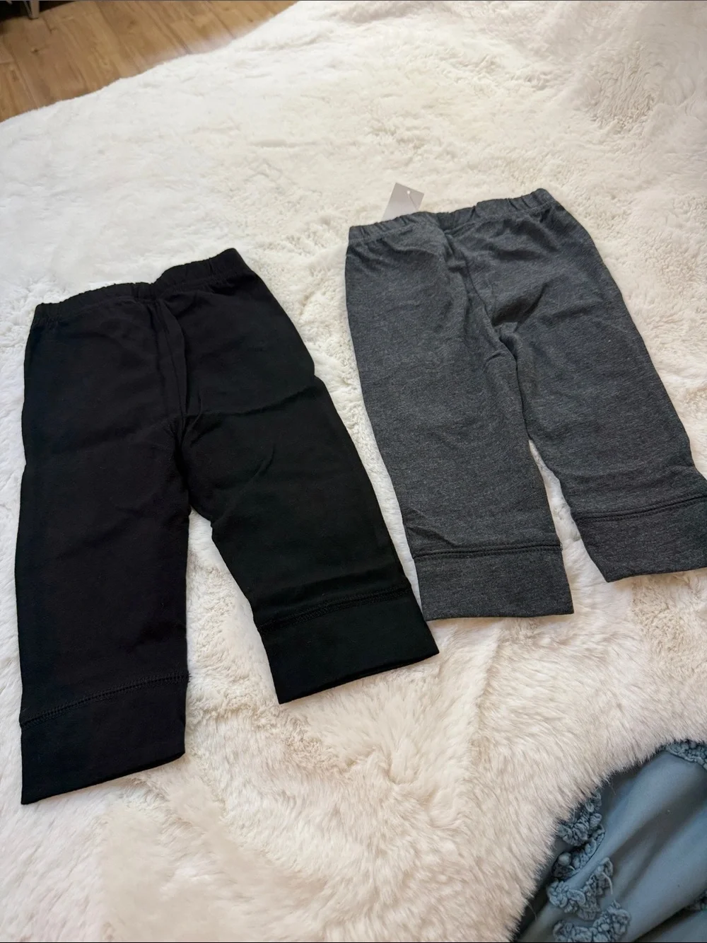 GAP Baby Jogger Pants Pair in Black and Charcoal